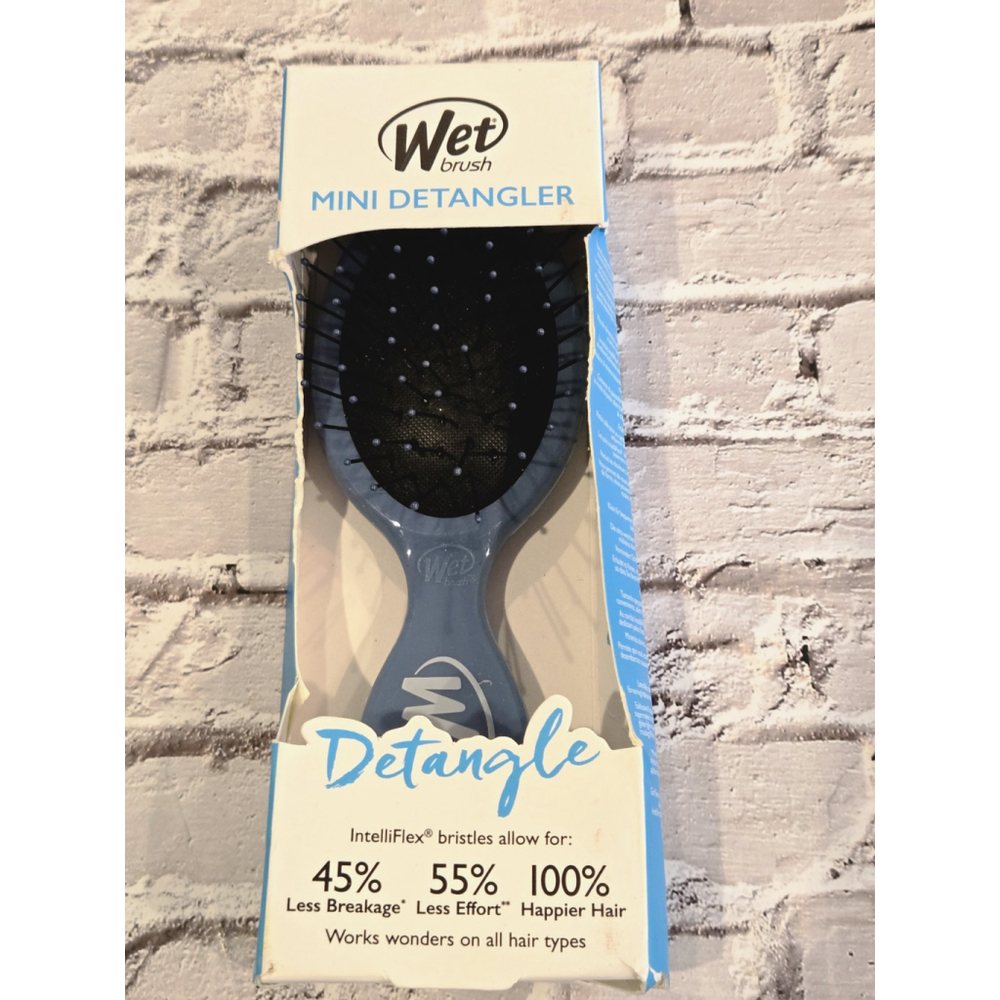 Wet Brush Mini Detangler Hair Brush, 1 Count (Pack of 1), Elemental Blue , NIB